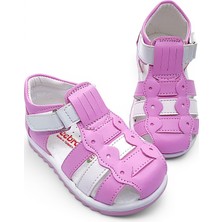 Beebron Ortopedik Kız Bebek ve Çocuk Sandaleti KBGCM2406 Pembe Beyaz 25