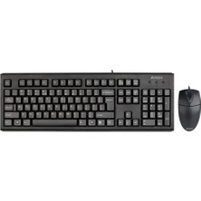 A4Tech A4 Tech KM-72620D Kablolu Q Klavye Mouse Set Ev - Ofis Kullanımı İçin Siyah Renkli