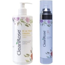 Clean Rose El ve Vücut Losyonu 400 ml ve Gül Sütü 200 ml Normal Ciltler İçin Özel Set