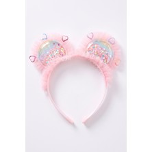 Le Mabelle Pembe Pullu Kulak Detaylı Kız Çocuk Taç