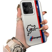 HONTINGA Vivo V60 Lite 5g ile Uyumlu Kılıfı Silikon Kenar Sert Arka Düşüme Önleyici Basitlik Anti Düşme Kamera Korumali Bmw Desen Telefon Kılıfı Kadın ve Erkek Için Uygundur K1-0587