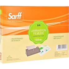 Sarff A4 Ebat 125 Micron Parlak Laminasyon Filmi 100 Adet