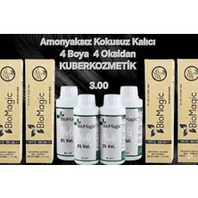 Biomagic 3.00 Koyu Kahve Organik Içerikli Amonyaksız Kalıcı Kokusuz Saç Boyası 4boya  4oksidan