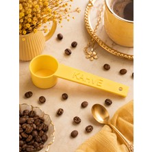MurayTekno Kko-Khv-01-T-SRI-Kahve Yazılı Kahve Ölçü Kaşığı | Espresso & Filtre Kahve | Set-Renk Seçenekli-Sarı(1 Adet)