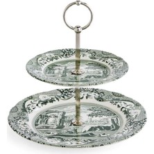 Spode Green Italıan 2 Katlı Kek Stand