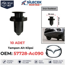 Silecek Noktası Mazda Tampon Klipsi 10 Adet 57728-AC090