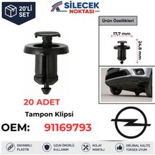 Silecek Noktası Opel Tampon Klipsi 20 Adet 91169793
