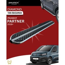 Ankatech Peugeot Partner Krom Dıamond Yan Basamak 225 cm 2018 ve Üzeri