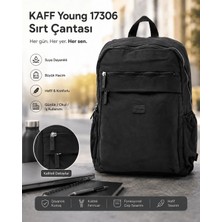 Young 17306 Siyah Laptop Bölmeli Çok Cepli Fonksiyonel Kadın Sırt Çantası
