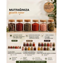 Efem La vie  6 Lı El Işleme Camda Vakumlu Mantar Kapaklı Baharat Kabı baharatlarınız. bozulmaz. ÜRÜNÜMÜZÜN MANTAR KAPAKLARI, SÜREKLİ SU İLE TEMAS HALİNDE OLMADIĞI İÇİN KOKU YAPMAZ