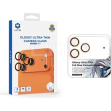 Lito Glossy Ultra Ince iPhone 17 Pro Max Kamera Koruyucu Orange