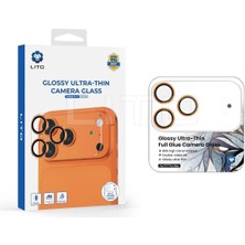Lito Glossy Ultra Ince iPhone 17 Pro Kamera Koruyucu Orange