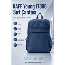 Young 17306 Lacivert Laptop Bölmeli Çok Cepli Fonksiyonel Kadın Sırt Çantası