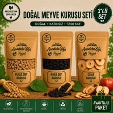 Anadolu Şifa Harput Dut Kurusu, Karadut Kurusu & Elma Kurusu 3X100 gr Doğal ve Katkısız Meyve Kurusu Seti