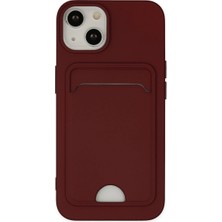 Küçük Hazine Apple Iphone 14 Plus Kılıf Kelvin Kartvizitli Silikon - Bordo