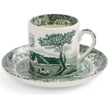 Spode Green Italıan Kahve Fincan+Tabağı
