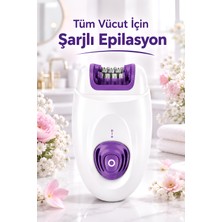 Dexmon Şarjlı Epilatör Tüm Vücut Için Acısız Hassas Hızlı Pratik Kıl Tüy Alma Epilasyon Cihazı