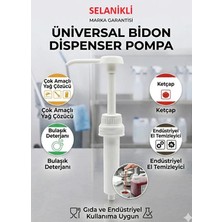 Selanikli Ticaret Selanikli 5 Litre Bidon Pompası (28+38 Kapak) Deterjan - Sıvı Sabun - Dezenfektan Ketçap & Mayonez