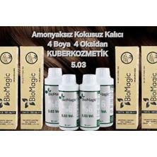 Biomagic 5.03 Fındık Kabuğu Organik Içerikli Amonyaksız Kalıcı Kokusuz Saç Boyası 4boya 4oksidan