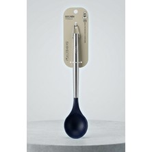 Palu Silikon Servis Kepçesi 34 cm Çelik Saplı Isıya Dayanıklı Kepçe