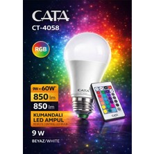 Cesaa Elektrik Rgb (Renk Değiştiren) Ampul Uzaktan Kumandalı Renkli LED Ampul