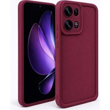 Fenza Oppo Reno 13 Pro Uyumlu Bordo Renkli Mat Silikon Telefon Kılıfı
