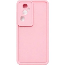 Fenza Oppo RENO10 Pro Uyumlu Pembe Renkli Mat Silikon Telefon Kılıfı