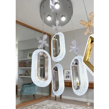 Elips Modeli 4 Lü Sarkıt LED Avize