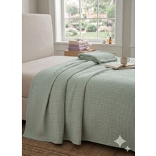 Faralya Life %100 Pamuklu Kare Petek Dokulu Çift Kişilik Lüks Pike –200*220CM