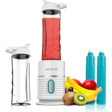 Cecotec Power Titanium 500 EasyGo Kişisel Smoothie Blender | 500 W, 4 Bıçak Siyah Titanyum Kaplama, 2 x 600 ml Şişe, Soğutucu Tüplü