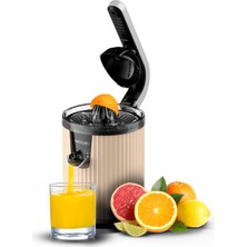 Cecotec Xqueeze RetroJuice 600 Beige Elektrikli Portakal Limon Sıkacağı – Baskı Kollu, Retro