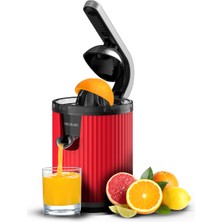 Cecotec Xqueeze RetroJuice 600 Retro Kollu Narenciye Sıkacağı 600W | Çelik Filtre, Kırmızı