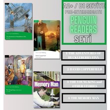 Pearson English Reader The Adventures of Huckleberry Finn - David Copperfield - Young King & Stories - The Memory Man (A2+ / B1 Seviye İngilizce Hikaye Seti 4 Kitap)