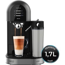 Cecotec Instant-ccino 20 Chic Nera Espresso Makinesi | 20 Bar, Süt Hazneli, Tek Tuş Cappuccino