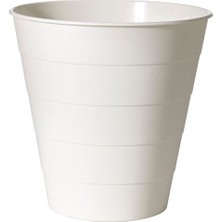 IKEA Beyaz Renk 10 Lt Çöp Kutusu Polipropilen Plastik Ofis Masaaltı Kullanım İçin Dayanıklı