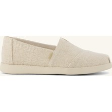 Kadın Espadril 10023035 Toms Alpargata Plus Champagne Glimmer Slub Canvas