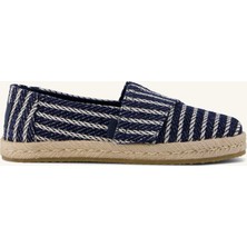 Erkek Çocuk Espadril 10023199 Toms Dıana Alpargata Rope 2.0 Navy Nautical Stripe