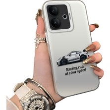 HONTINGA Vivo V60 Lite 5g ile Uyumlu Kılıfı Silikon Kenar Sert Arka Düşüme Önleyici Basitlik Anti Düşme Kamera Korumali Mercedes Desen Telefon Kılıfı Kadın ve Erkek Için Uygundur K1-0716