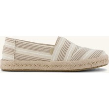 Kadın Espadril 10023038 Toms Alpargata Rope 2.0 Natural Metallic Stripe
