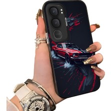 HONTINGA Vivo Y31 5g ile Uyumlu Kılıfı Silikon Kenar Sert Arka Düşüme Önleyici Basitlik Anti Düşme Kamera Korumali Klasik Araba Desen Telefon Kılıfı Kadın ve Erkek Için Uygundur K1-0612
