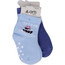 Artı Çorap Artı Kids Filip 2'li Abs'li Erkek Bebek Çorap 44143