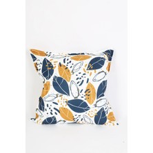 Ness Home Desenli Beyaz Süet Yastık /kırlent Kılıfı Fermuarlı 48X48 cm