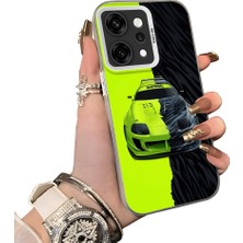 HONTINGA Oppo Reno 14 Pro 5g ile Uyumlu Kılıfı Silikon Kenar Sert Arka Düşüme Önleyici Basitlik Anti Düşme Kamera Korumali Lamborghini Desen Telefon Kılıfı Kadın ve Erkek Için Uygundur K1-0613