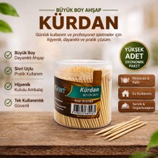 Bezos Büyük Boy Ahşap Kürdan 1 Adet Tek Kullanımlık Hijyenik Paket Ekonomik Çözüm