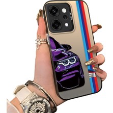 HONTINGA Oppo Reno 14 Pro 5g ile Uyumlu Kılıfı Silikon Kenar Sert Arka Düşüme Önleyici Basitlik Anti Düşme Kamera Korumali Bmw Desen Telefon Kılıfı Kadın ve Erkek Için Uygundur K1-0588
