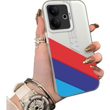 HONTINGA Vivo V60 Lite 5g ile Uyumlu Kılıfı Silikon Kenar Sert Arka Düşüme Önleyici Basitlik Anti Düşme Kamera Korumali Bmw Desen Telefon Kılıfı Kadın ve Erkek Için Uygundur K1-0591