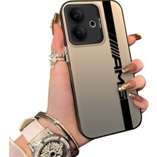 HONTINGA Vivo V60 Lite 5g ile Uyumlu Kılıfı Silikon Kenar Sert Arka Düşüme Önleyici Basitlik Anti Düşme Kamera Korumali Amg Desen Telefon Kılıfı Kadın ve Erkek Için Uygundur K1-0609