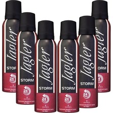 Jagler Storm 150 ml Sprey Deodorant Erkekler İçin 24 Saat Koruma X 6 Adet