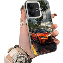 HONTINGA Vivo V60 Lite 5g ile Uyumlu Kılıfı Silikon Kenar Sert Arka Düşüme Önleyici Basitlik Anti Düşme Kamera Korumali Klasik Araba Desen Telefon Kılıfı Kadın ve Erkek Için Uygundur K1-0614