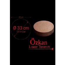 Özkan Lazer 33 cm 6 Adet Supla Ham Mdf 3 mm Amerikan Runner Tabak Altı